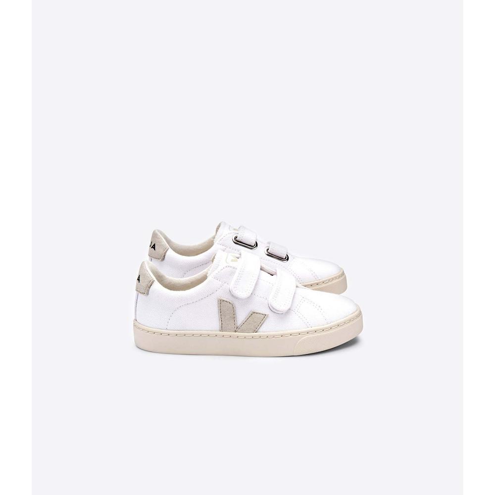 Kids\' Veja ESPLAR CANVAS Sneakers White/Beige | SG 818QMA